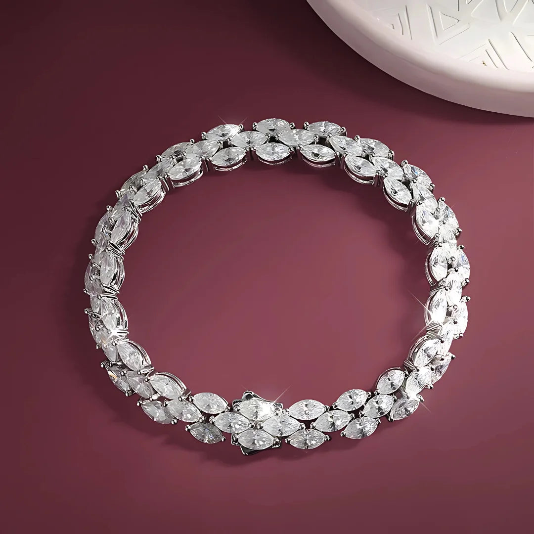 Pulseira Lux Royale Cravejada com Pedras Moissanite