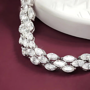 Pulseira Lux Royale Cravejada com Pedras Moissanite