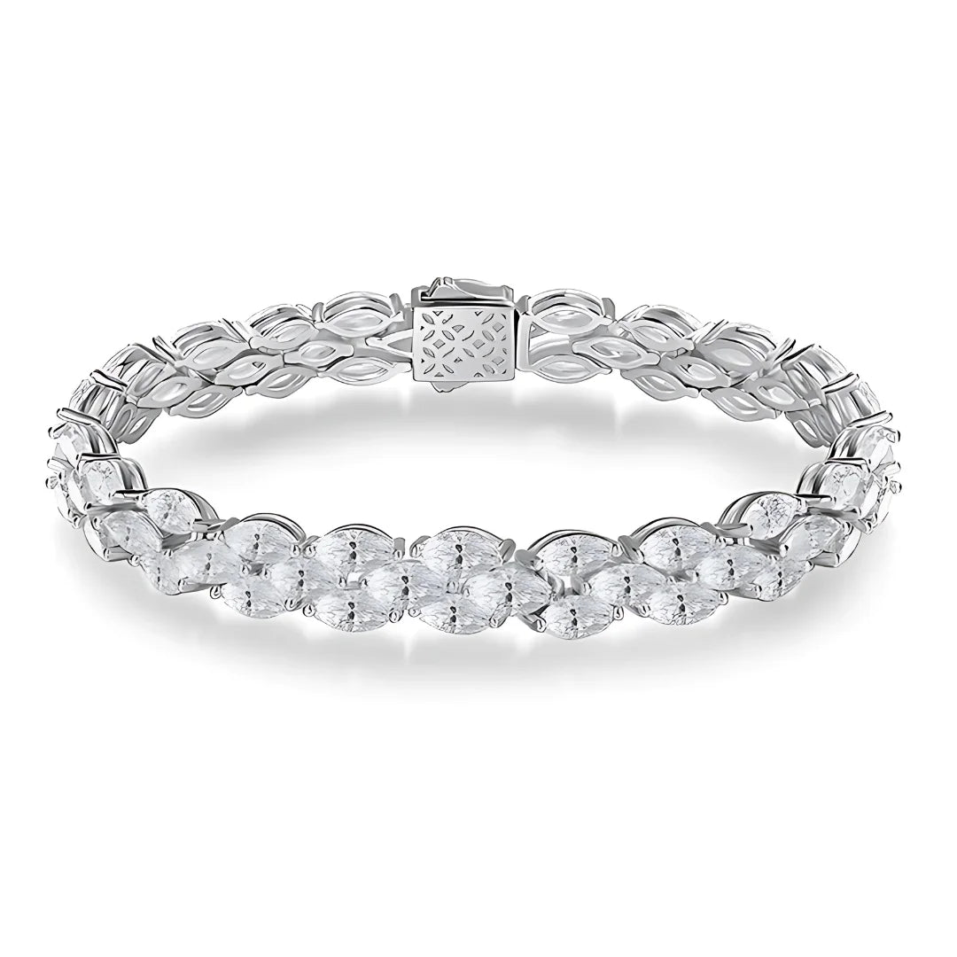 Pulseira Lux Royale Cravejada com Pedras Moissanite