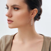 Brinco Argola Ollys Cravejado com Moissanite