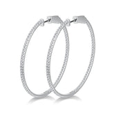 Brinco Argola Ollys Cravejado com Moissanite
