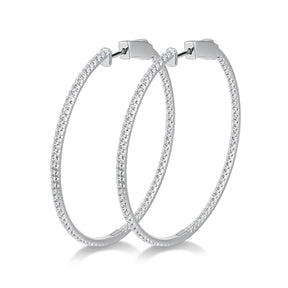 Brinco Argola Ollys Cravejado com Moissanite