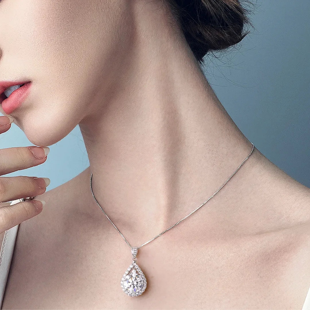 Colar Imperatriz com Moissanite 10Ct