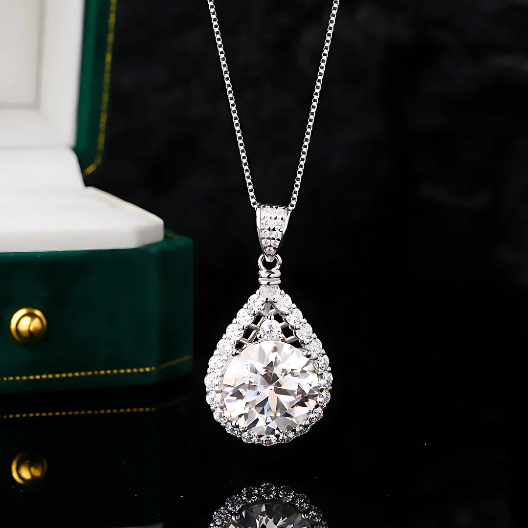 Colar Imperatriz com Moissanite 10Ct
