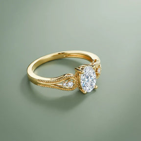 Anel Vellure com Moissanite Oval 0.8Ct