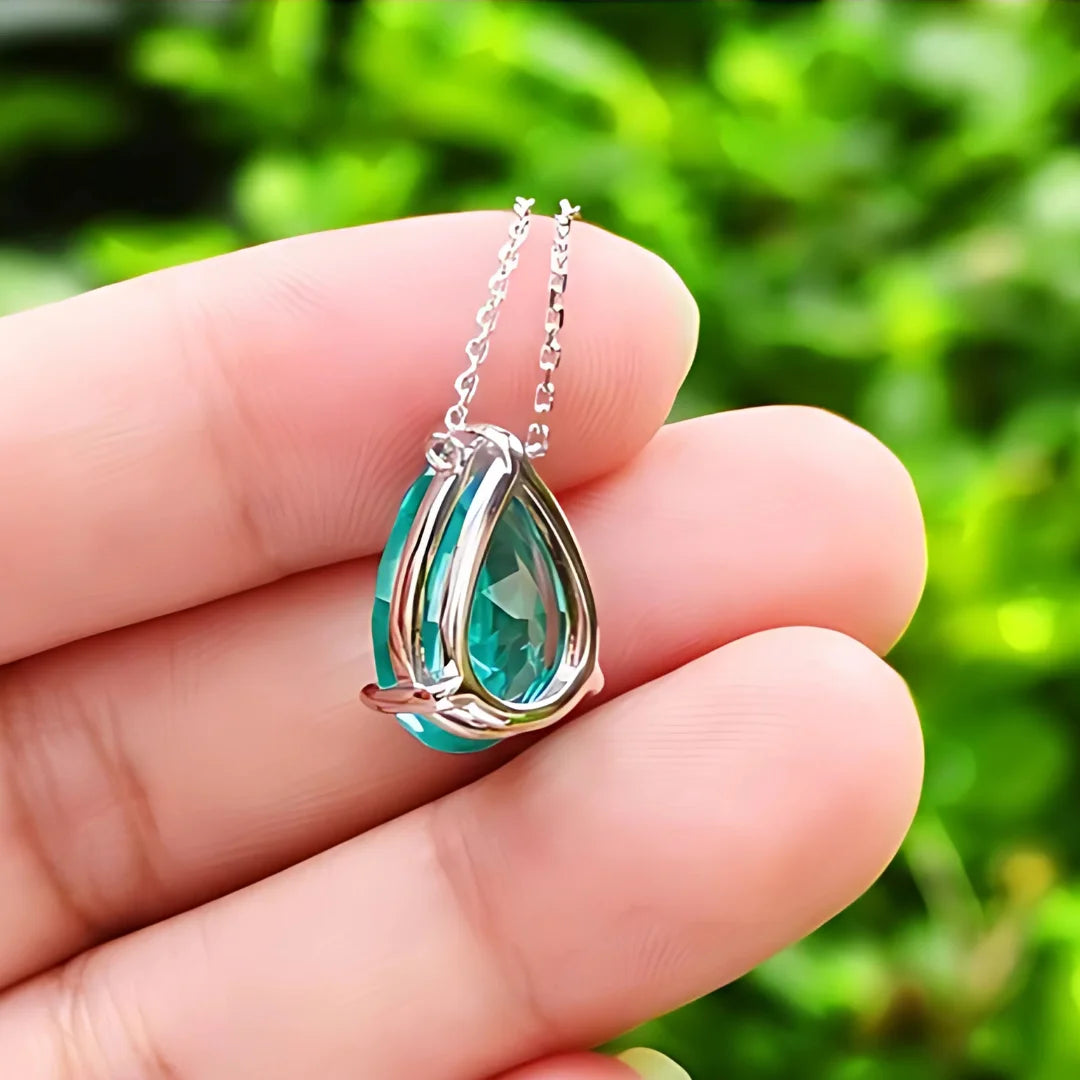Colar Amavi com Pedra Paraiba YAG