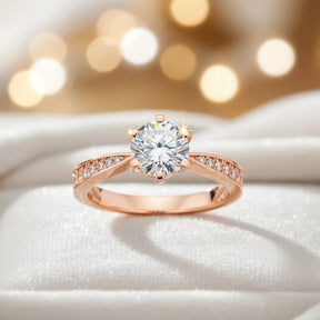 Anel Solitário Diora com Moissanite 1Ct