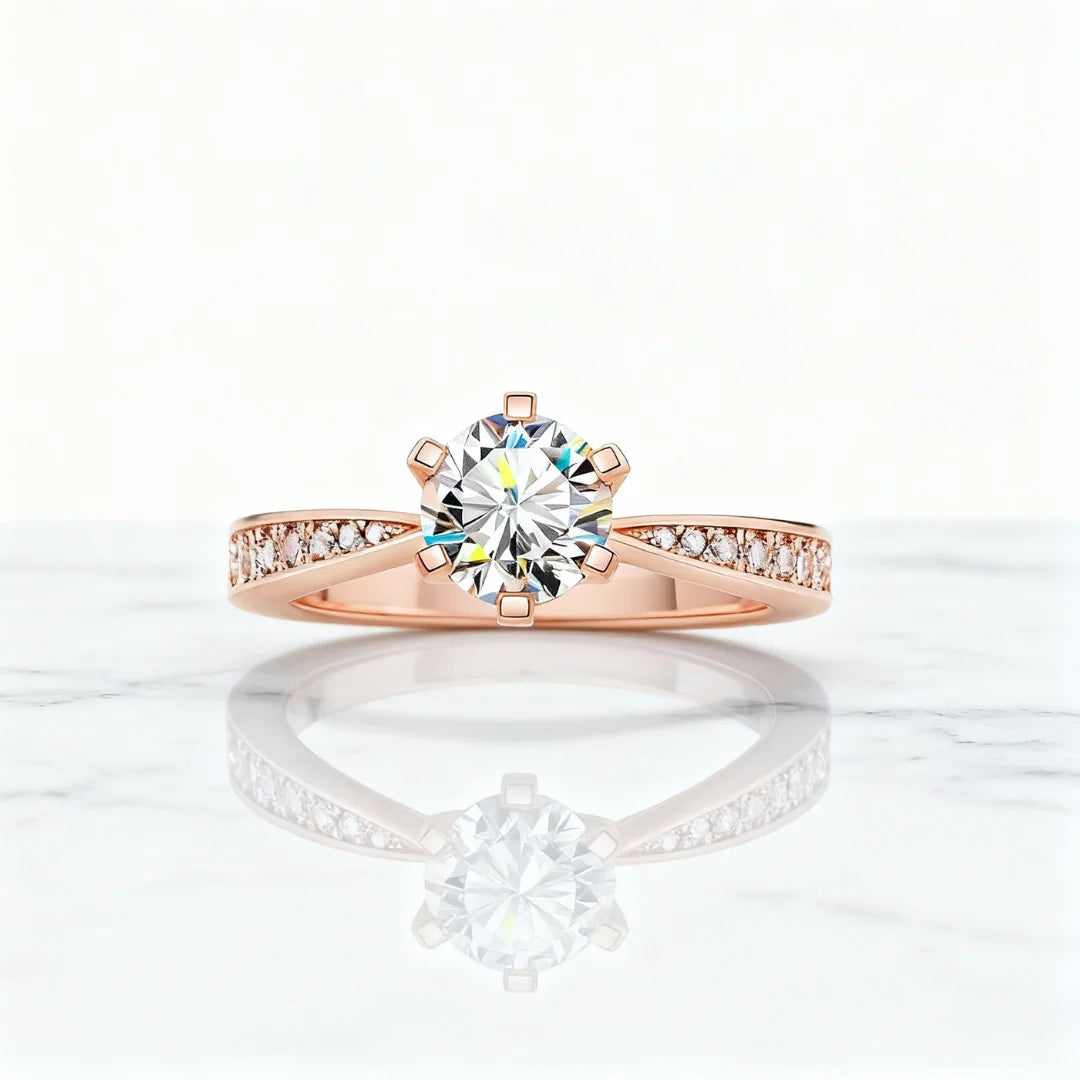 Anel Solitário Diora com Moissanite 1Ct