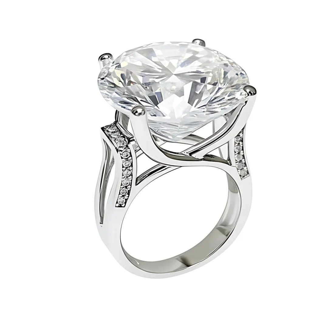 Anel La Belle com Moissanite 20Ct