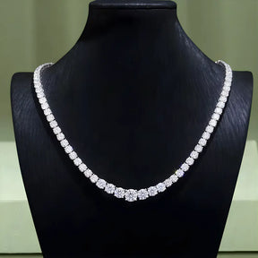 Colar Riviera Clássico Cravejado Moissanite Luxo