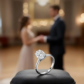 Anel Solitário Lior com Moissanite Oval 2Ct