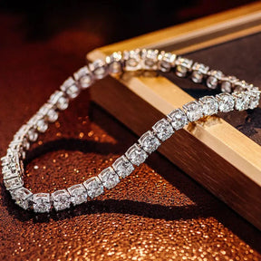 Pulseira Riviera Clássica com Moissanite 1Ct
