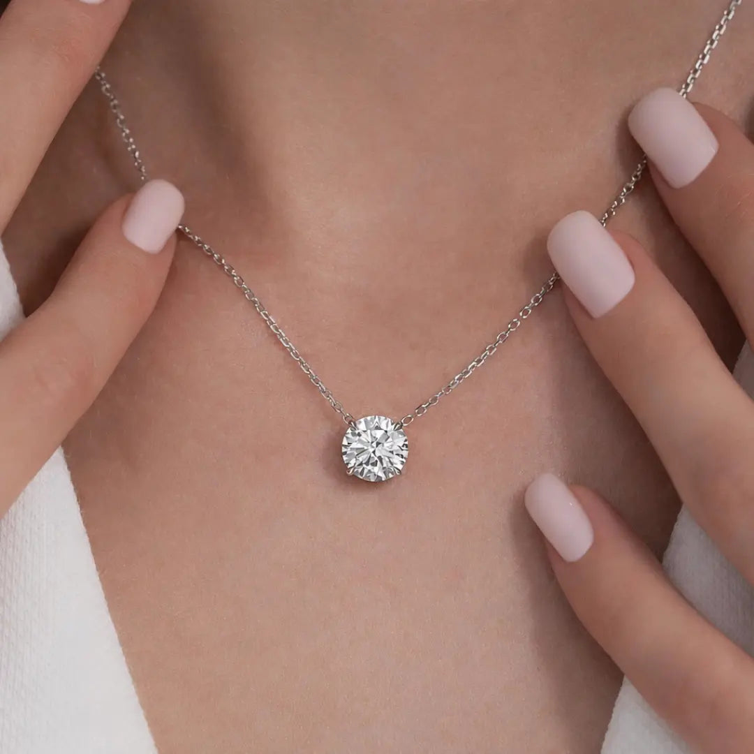 Colar Lina Ponto de Luz Moissanite Deluxe
