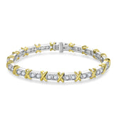 Pulseira Xcellence Banhada a Ouro 18K Cravejada com Moissanite