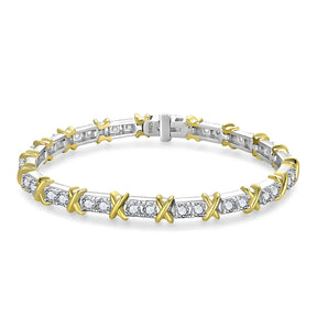 Pulseira Xcellence Banhada a Ouro 18K Cravejada com Moissanite
