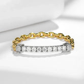 Pulseira Duetos Banhada a Ouro 18K com Moissanites Cravejadas