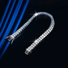 Pulseira Riviera Dupla Cravejada com Moissanite