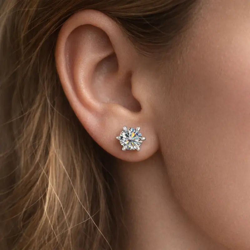 Brinco Lórien Ponto de Luz Moissanite Deluxe