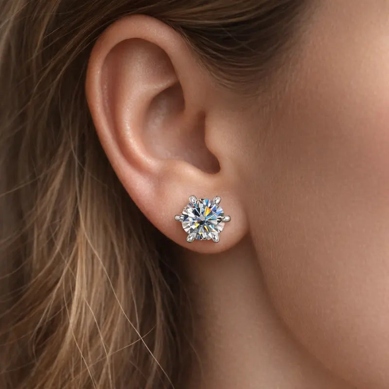 Brinco Lórien Ponto de Luz Moissanite Deluxe