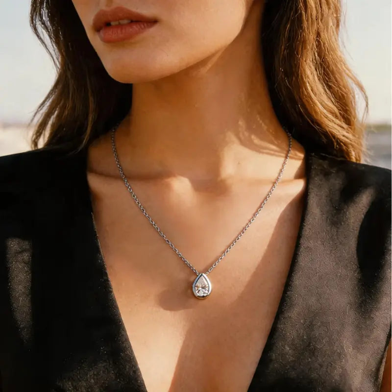 Colar Belize Moissanite Deluxe Gota