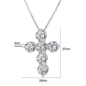 Colar Cruz Cravejado Moissanite Deluxe