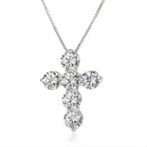 Colar Cruz Cravejado Moissanite Deluxe