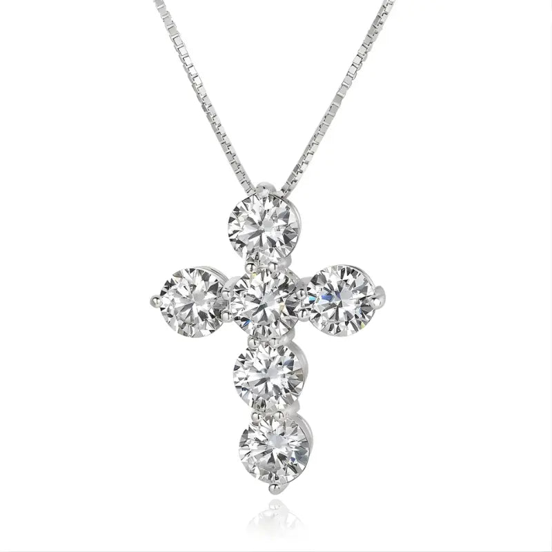 Colar Cruz Cravejado Moissanite Deluxe