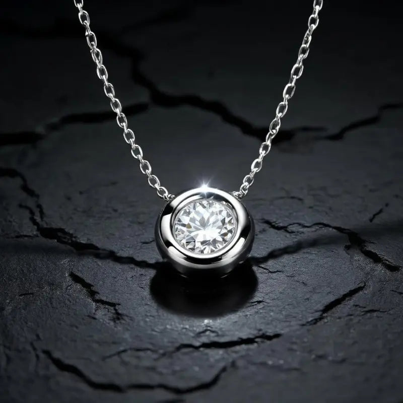 Colar Orbé Prata 925 Moissanite Deluxe