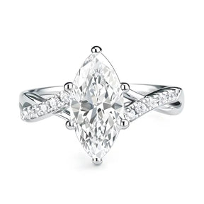 Anel Lorienne Moissanite Marquise Deluxe 2CT