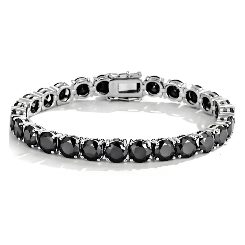 Pulseira Riviera com Moissanite Preta 1Ct