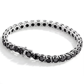 Pulseira Riviera com Moissanite Preta 1Ct