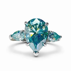 Anel Oceane Moissanite Deluxe Gota 5CT