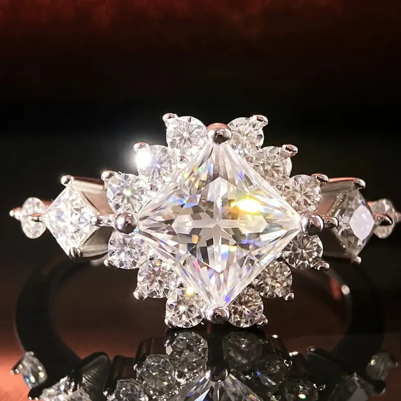 Anel Altesse Cravejado Moissanite Deluxe