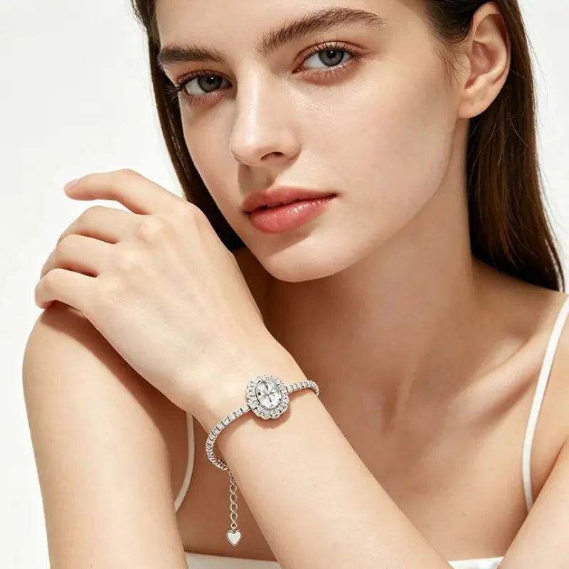 Pulseira Duchesse Cravejada Moissanite Deluxe