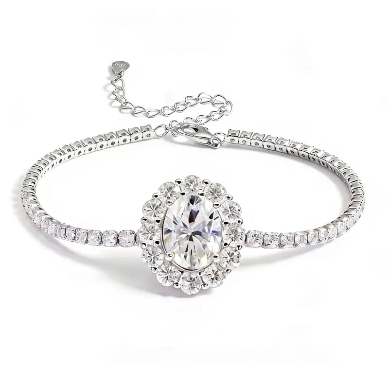 Pulseira Duchesse Cravejada Moissanite Deluxe