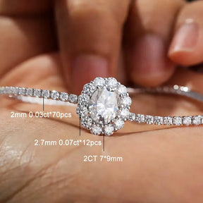 Pulseira Duchesse Cravejada Moissanite Deluxe