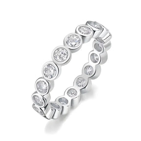Anel Éclisse Cravejado Moissanite Deluxe