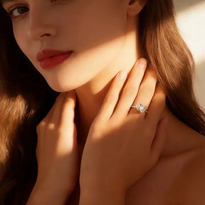Anel Duas Pedras Moissanite Deluxe Toi et Moi 4CT