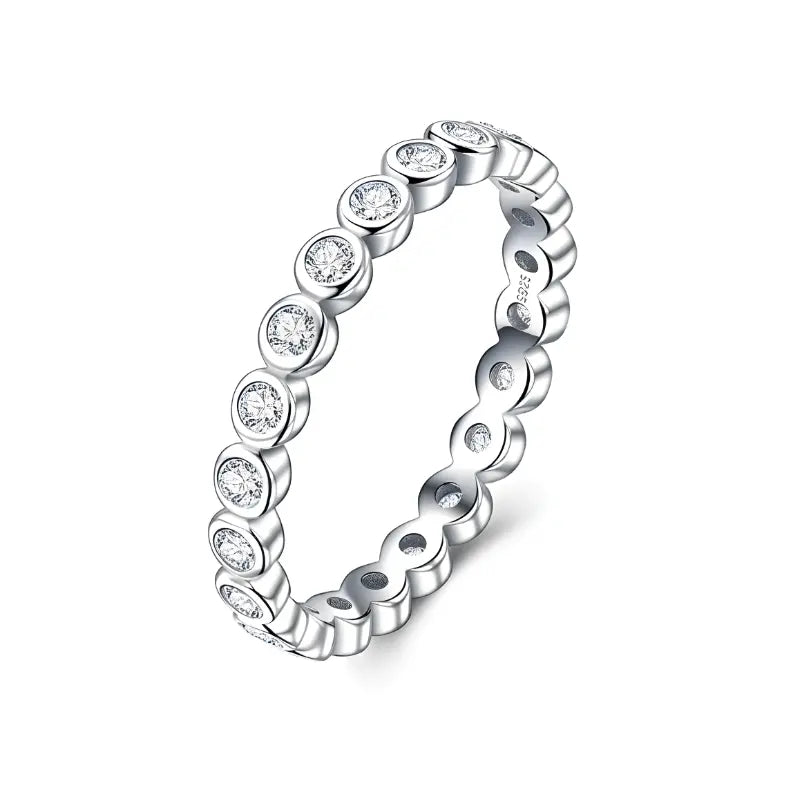 Anel Éclisse Cravejado Moissanite Deluxe
