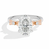 Anel Solitário Évora Moissanite Deluxe Oval 4,5CT