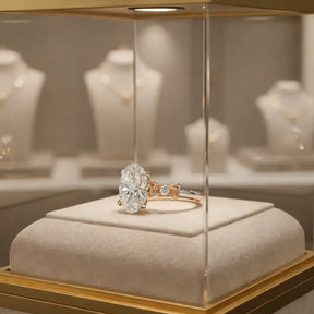 Anel Solitário Évora Moissanite Deluxe Oval 4,5CT