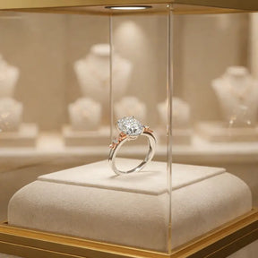Anel Solitário Évora Moissanite Deluxe Oval 4,5CT