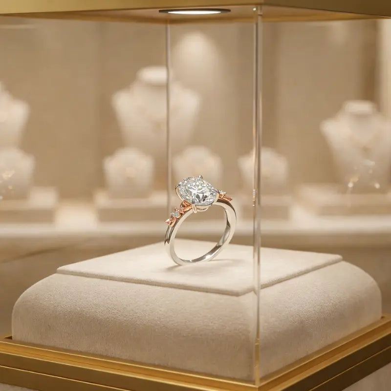 Anel Solitário Évora Moissanite Deluxe Oval 4,5CT