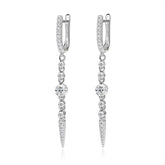 Brinco Lys Prata 925 com Moissanite