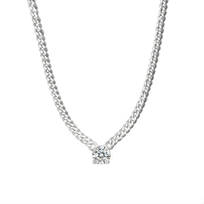 Colar Ellos Prata 925 com Moissanite
