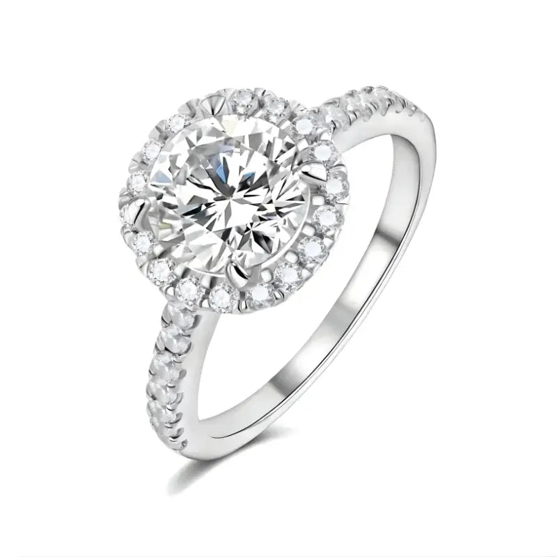 Anel Aurem Prata 925 Moissanite Deluxe