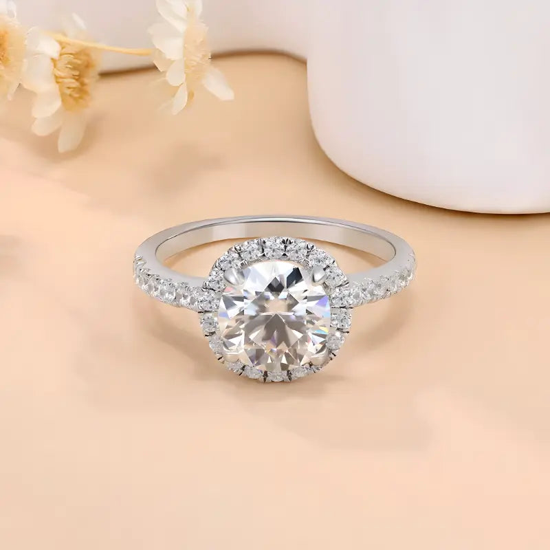 Anel Aurem Prata 925 Moissanite Deluxe