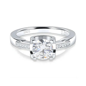 Anel Altis Prata 925 Moissanite Deluxe