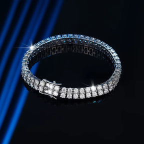 Pulseira Riviera Dupla Cravejada com Moissanite