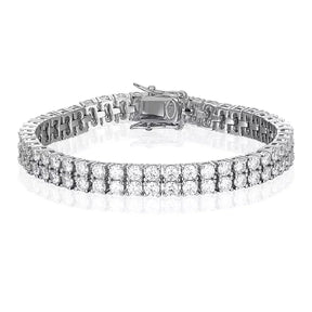 Pulseira Riviera Dupla Cravejada com Moissanite